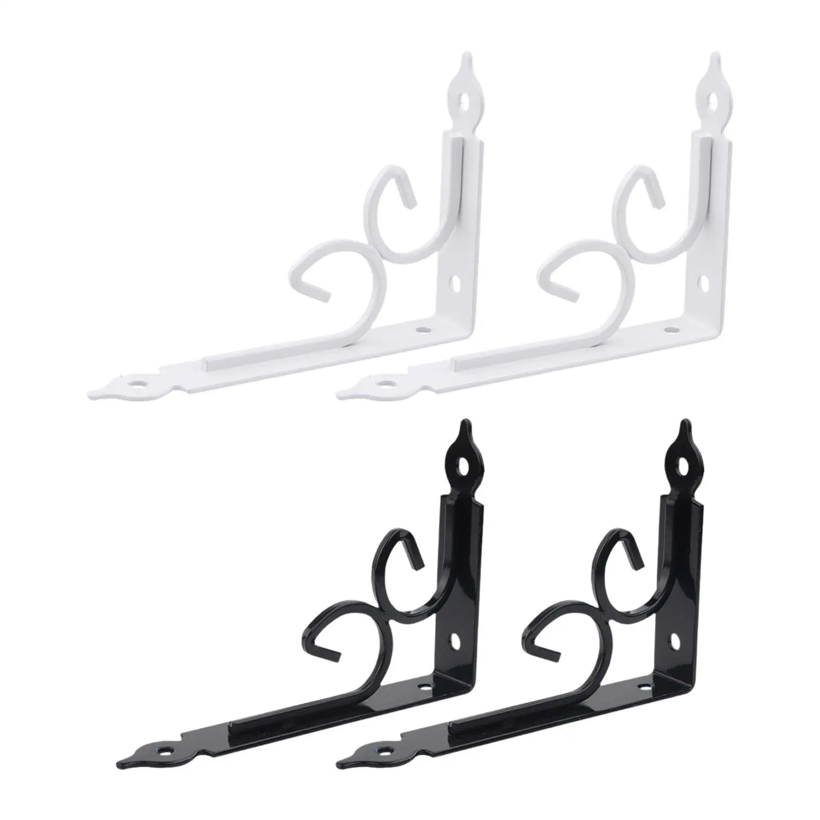 2 Pieces Floating Wall Shelf Brackets Thickened Sturdy Heavy Duty Decorative Triangular 7.87