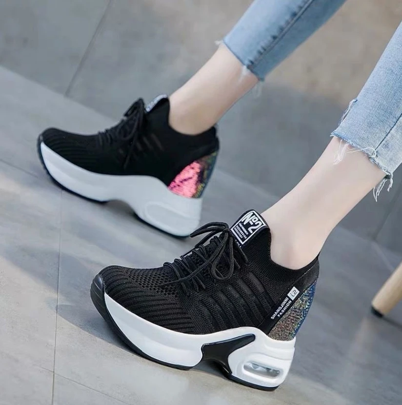 2022 Brand Women Sneakers Platform Chunky Sneakers Female White Casual Shoes women Designer Trainers Comfort Thick Sole Sneakers