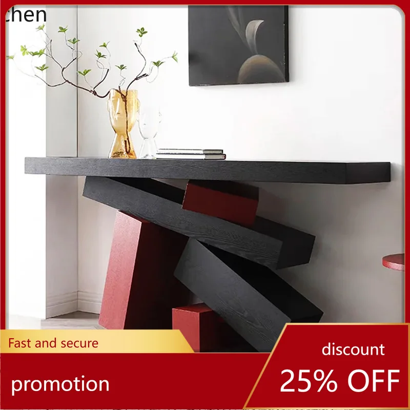 

HXL Color Block Entryway Table Wall-Mounted Entryway Console Table