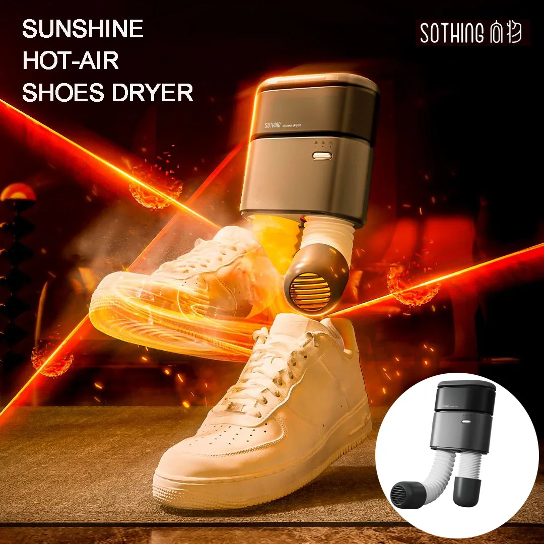 Sothing Sunshine Hot-air Shoes Dryer 220V 360° Intelligent Constant Heating 3/6/9h 3-level Timing 150mm Adjustable Length