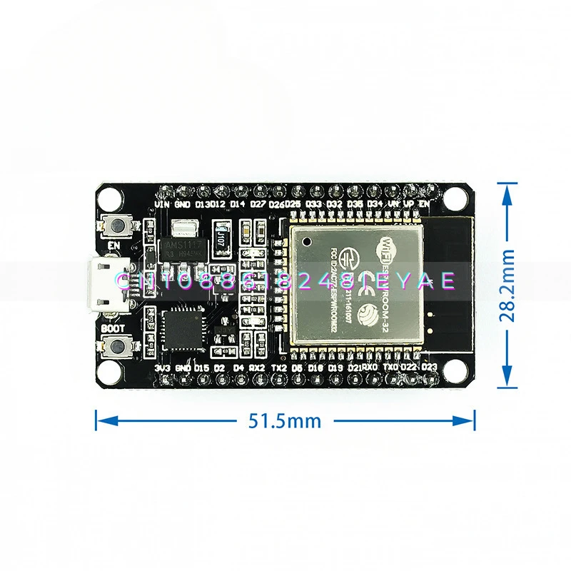 ESP-32 Development Board WIFI + Bluetooth 2-in-1 Dual Core CPU Low Energy ESP32 ESP-32S 2.4 GHz