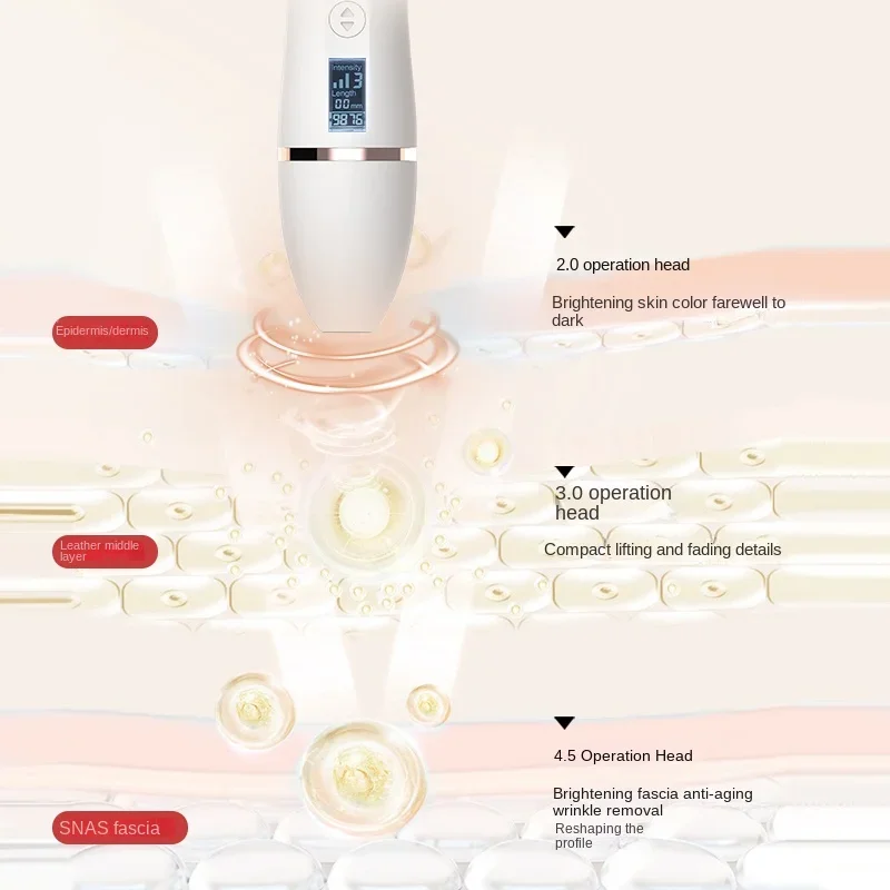 Free Shipping Hand-Held Ultrasonic Beauty Face Lifting and Tightening Removing French Lines Wrinkle Removing Home