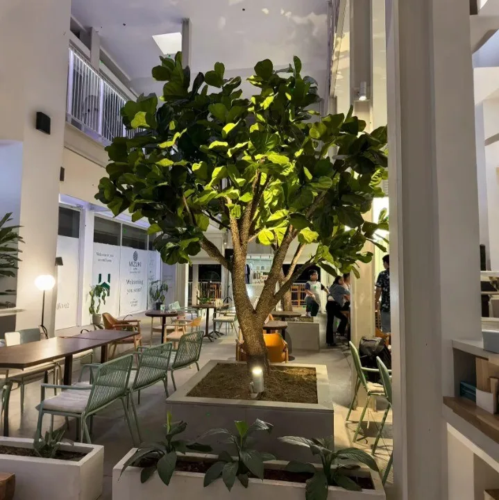 Artificial Plants Indoor Potted Plant 4m Artificial Tree Fiddle Leaf Fig Tree Ficus Lyrata Eco-Friendly
