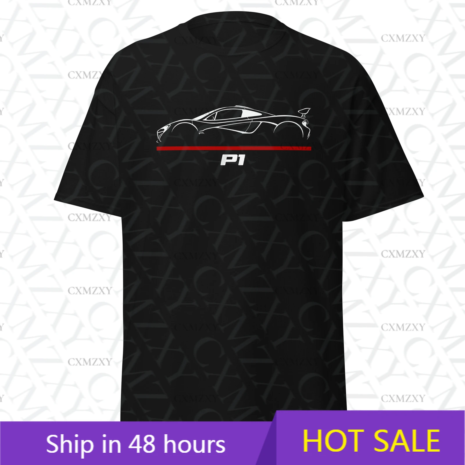 

Loose short sleeved T-shirt P1 supercar enthusiast 100% pure cotton men's and women's T-shirt