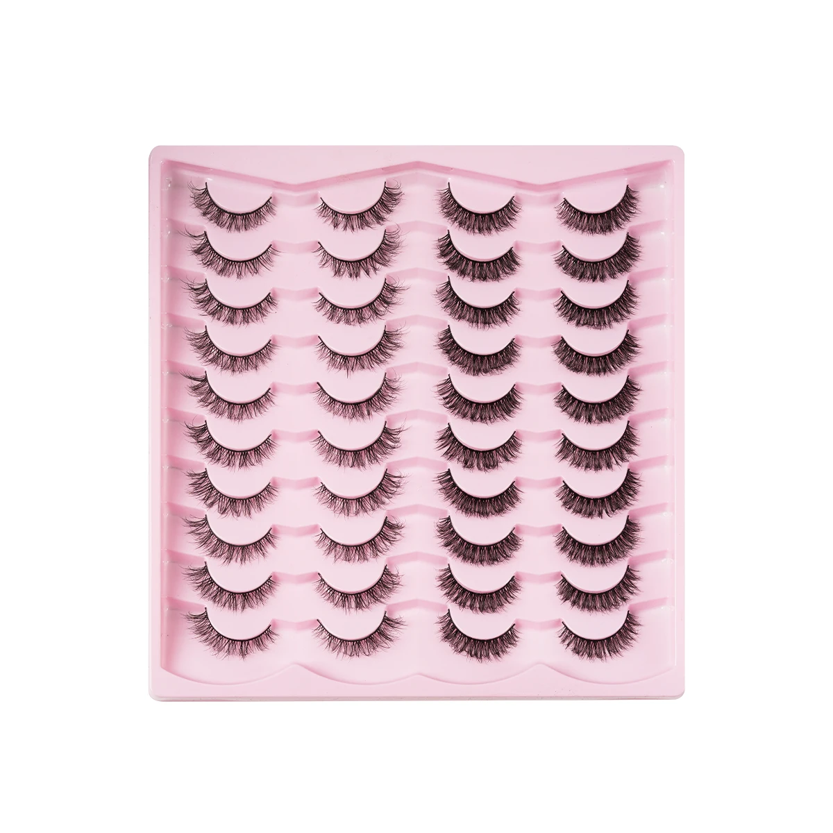 Ciglia naturali Ciglia corte Ciglia finte visone ciglia Confezione da 20 paia Aspetto naturale Soffici strisce di occhi di gatto Ciglia finte Trucco