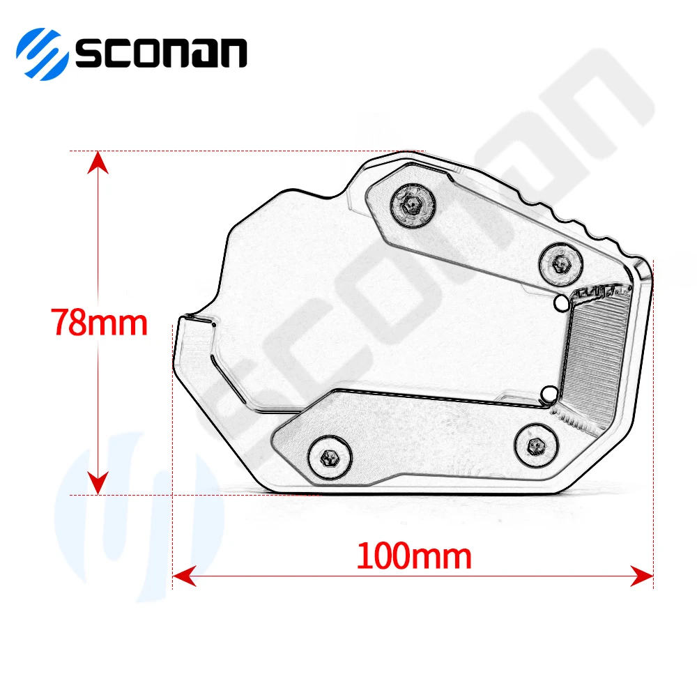 สำหรับ Honda CRF 1100 L Africa Twin CRF1100L อุปกรณ์ตกแต่งรถจักรยานยนต์ ขาตั้งข้างเสริมขนาดใหญ่ แผ่นรองตกแต่ง ปี 2019 2020 -2022
