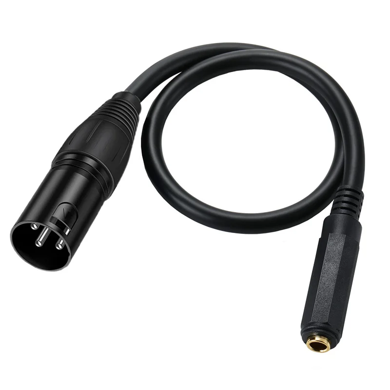 6.35 mm 1/4" Female to XLR Female & Male Adapter Cable,Quarter inch TS/TRS to XLR 3 Pin Interconnect Cable  0.5m
