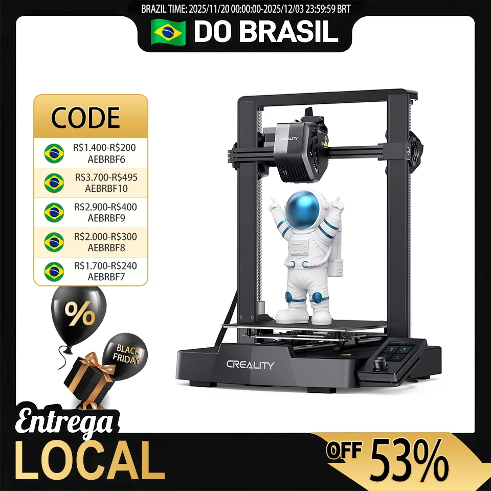 【Do Brasil】Creality 3D Ender 3 V3 SE 3D-Drucker 250 mm/s CR Touch Auto Leveling FDM 3D-Drucker Direkter Extruder Dual Z-Achse