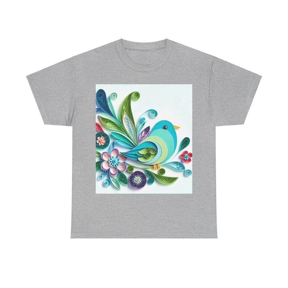 Songbird Papercraft Quilling Style0 Anime Graphic T-shirts For Men Clothing Women Tees High Quality 100%Cotton Short Sleeve