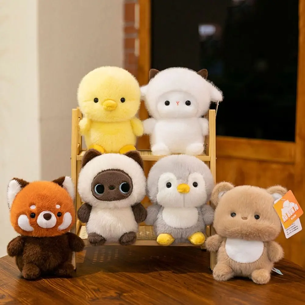 Comfort Plush Toys Porker Panda Plush Toy Cat Cute Sheep Plush Doll Pet Cartoon Animal Chick Doll Kids Birthday Christmas