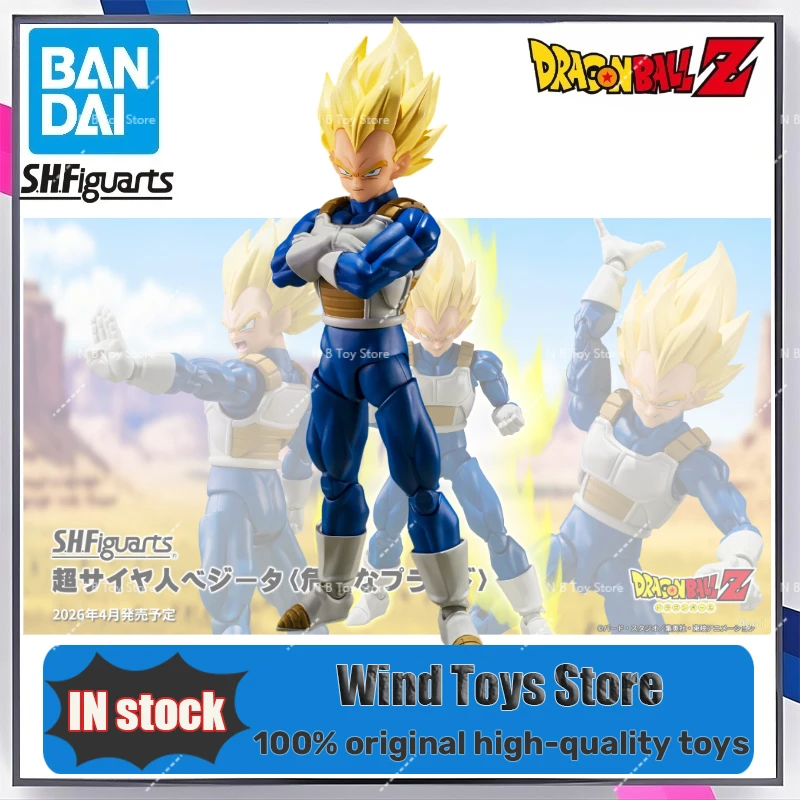 Figura de Acción Original BANDAI S.H.Figuarts Super Saiyan Vegeta Pride Dangerous Dragon Ball Z, Modelo Coleccionable de PVC