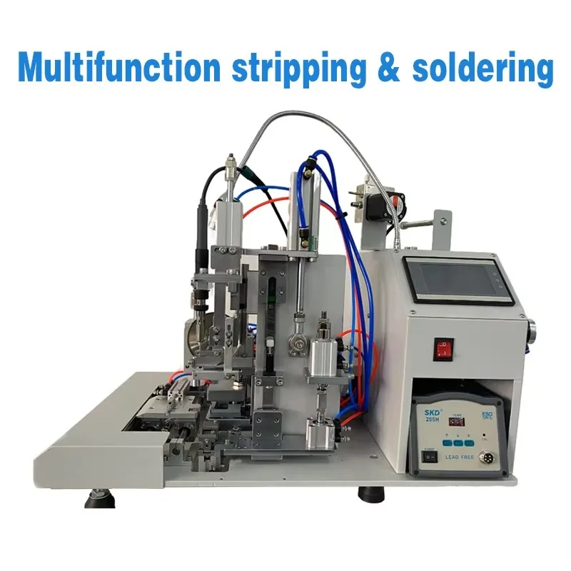 Multifunctional Semi Automatic USB Data Wire Cable Soldering Machine With Cutting and Stripping Functions