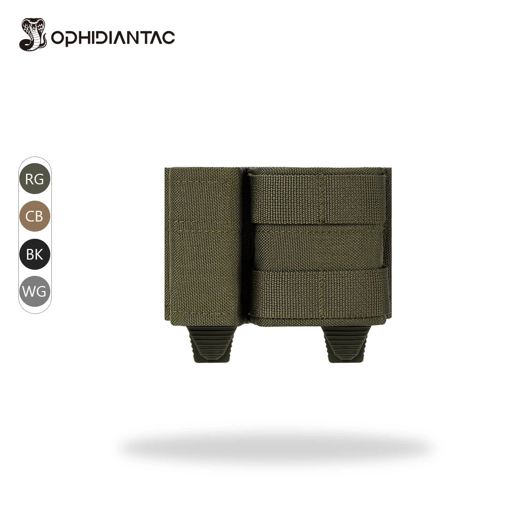OPHIDIANTAC Tactical 5.56+9mm Hybrid Mag Pouch MOLLE Quick-Insert Magazine Bag with Pull-Tabs for AR15 M4 Airsoft Gear