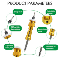 5pcs Set Adjustable Limit Countersink Bit Router Bit Set Woodworking Milling Cutter Step Drill Hole Opening Tool