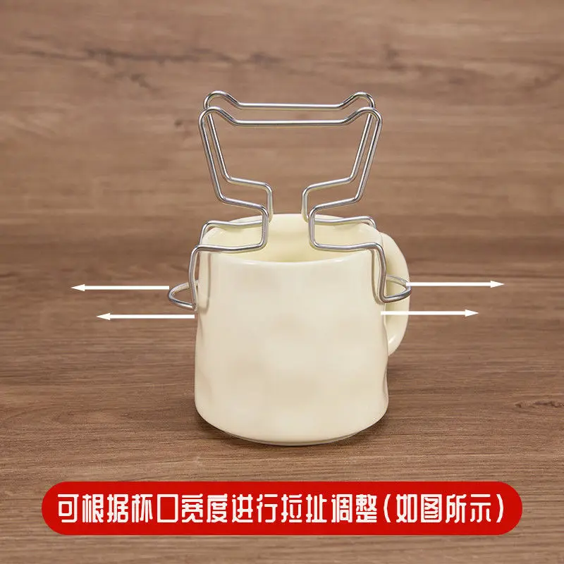 304 aço inoxidável pendurado orelha gotejador de café suporte portátil despeje sobre filtro titular reutilizável acessório de fabricação de cerveja para escritório em casa