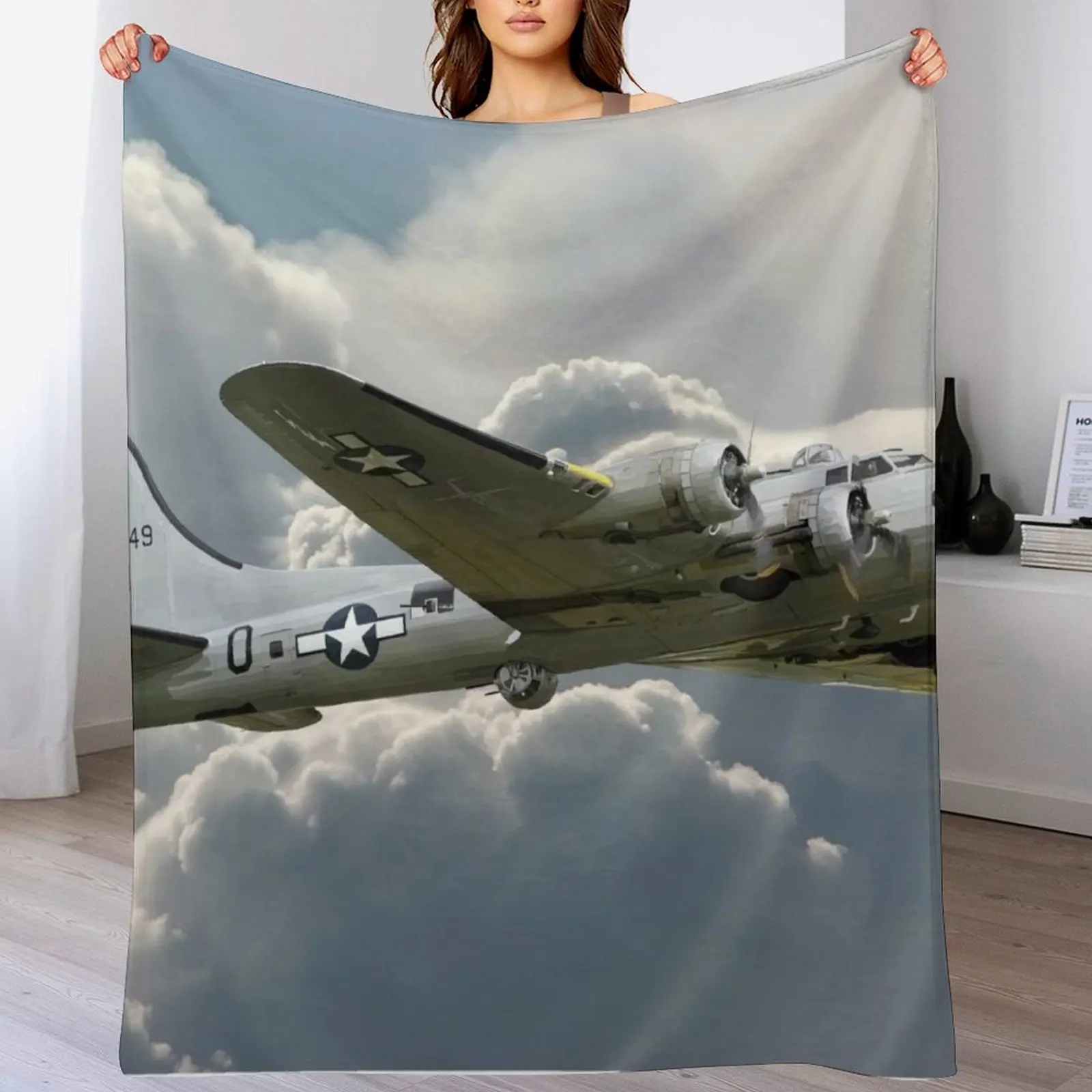 

B-17 Flying Fortress Throw Blanket Thins Multi-Purpose Beach Bed Blankets