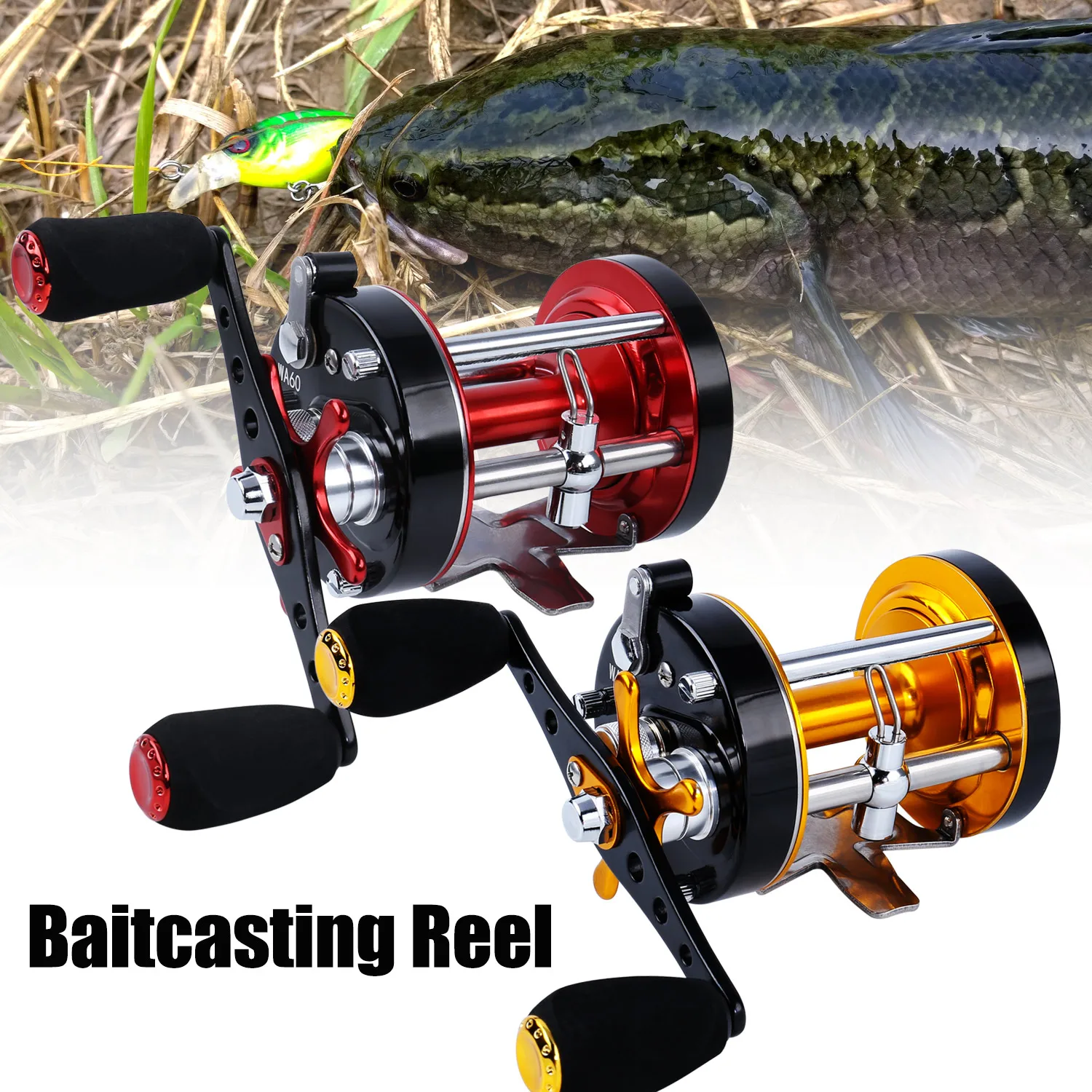 Sougayilang Trolling Fishing Reel Saltwater BaitCasting Fishing Reel Left/Right Hand 5.3:1 Max Drag 20kg Sea Fishing Drum Reel