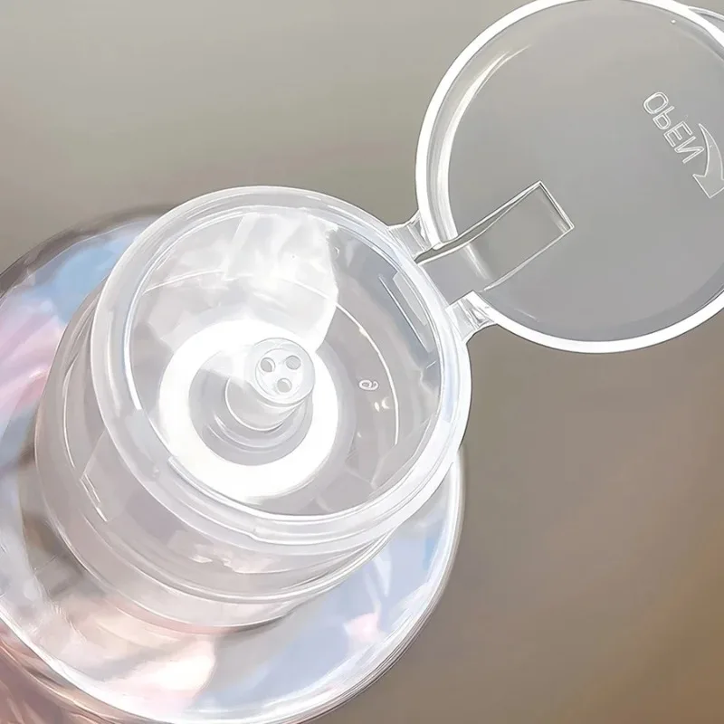 Lockable Empty Pump Dispenser Refillable Bottle Nail Manicure Cleaner Makeup Remover Container Press Bottle Nail Pressing Bottle