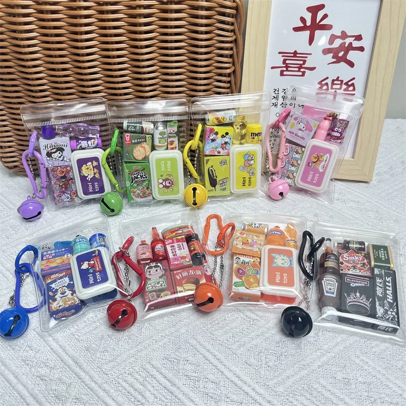 Miniatura pequena nariz gawa saco comida jogar torção ovo saco mochila pingente chaveiro do telefone móvel pingente saco bonito diversão caixa cega