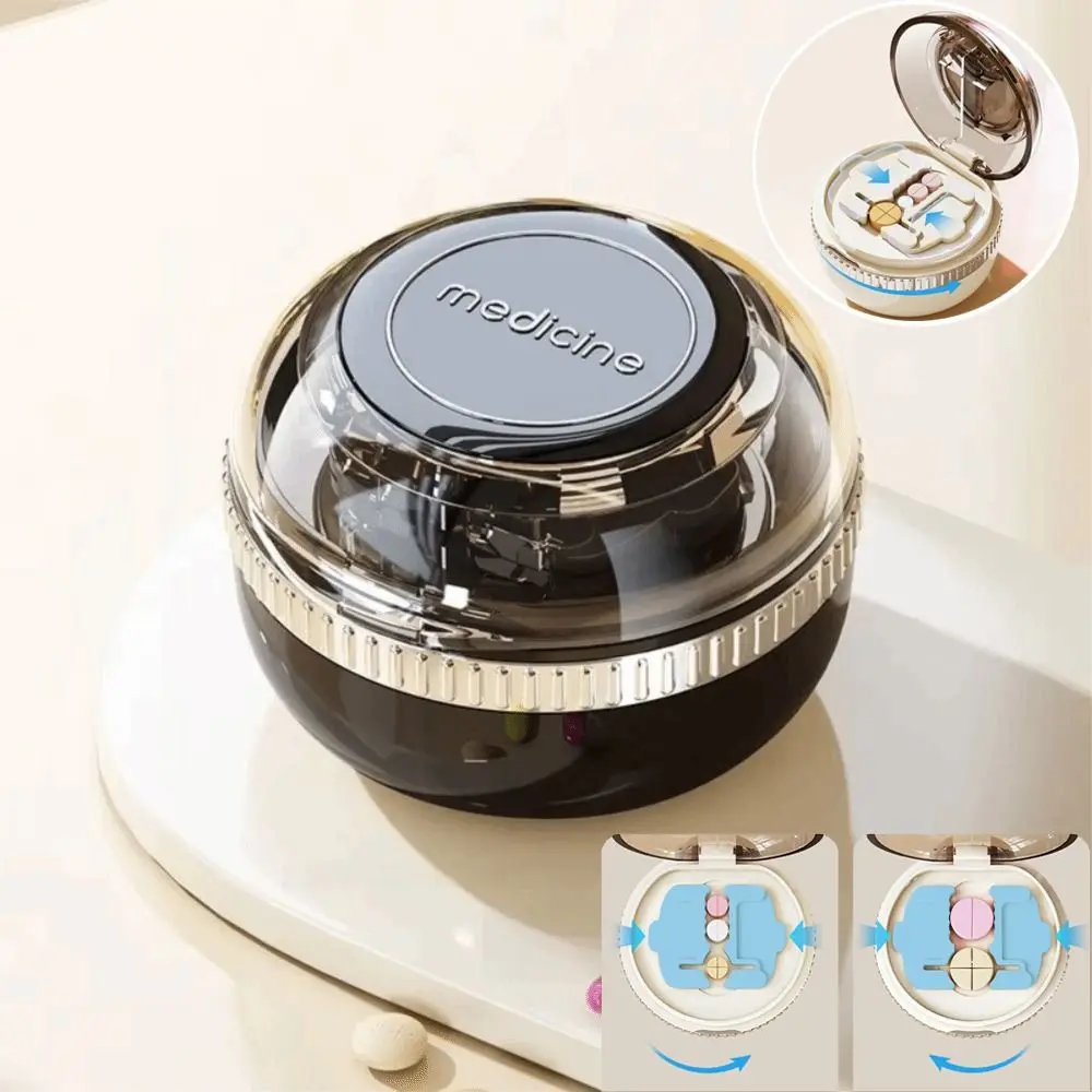 

Precise Cutting Portable Pill Cutter 2 in 1 Sealed Tablet Splitter Halve/Quartering Accurate Division Medicine Divider