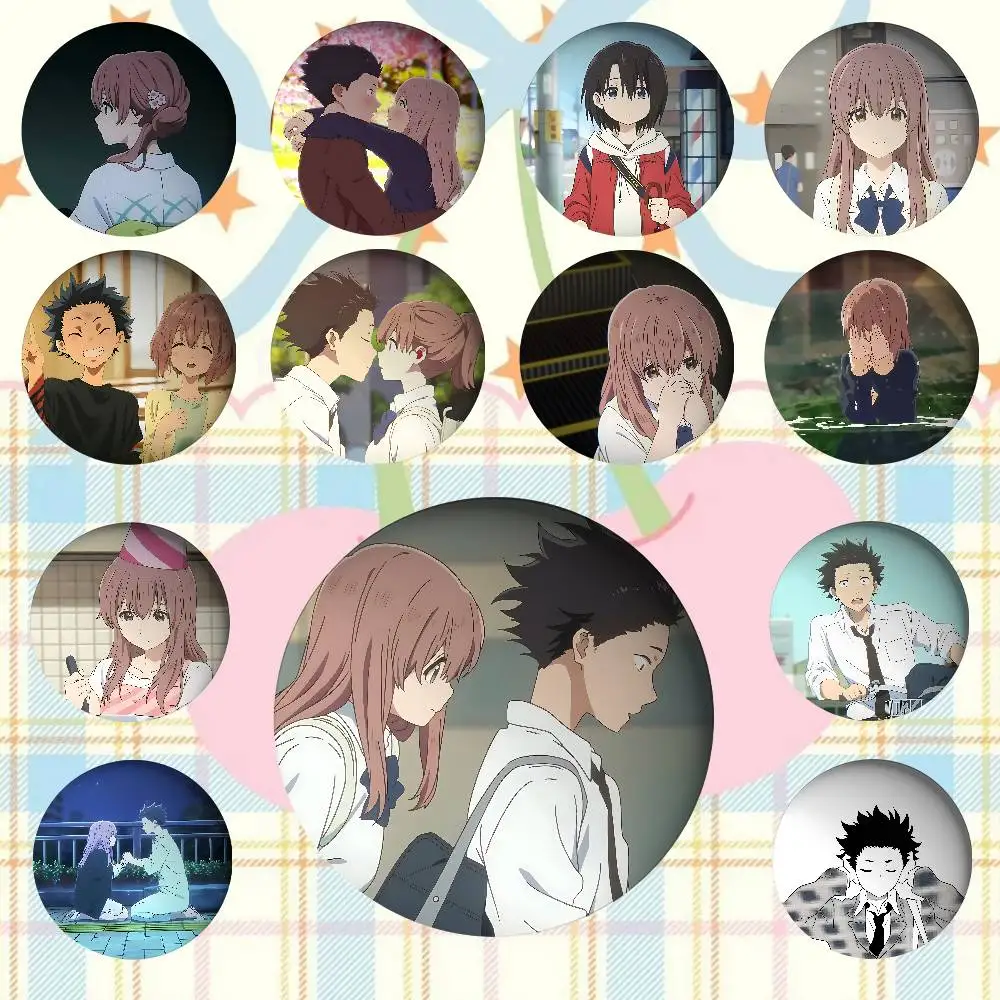 Anime A Silent Voice Badge Pins For Friend, Backpack, Clothing, Collectible Accessories, Jewelry Gift