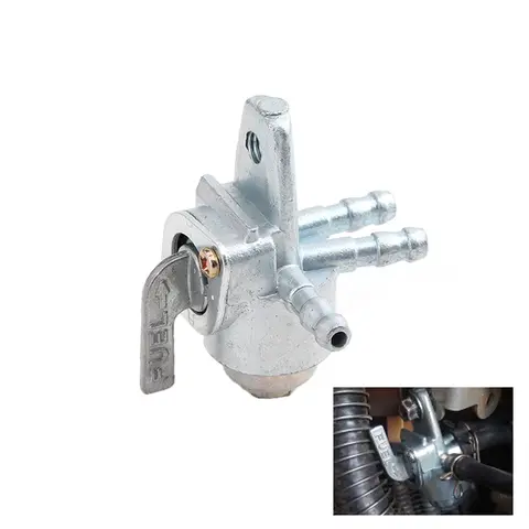 Motorcycle 6mm Inline Fuel Valve Petcock 3 Way Gas Tank Cut-Off Selector Switch For Dirt Pit Bike ATV 4 Wheeler Quad