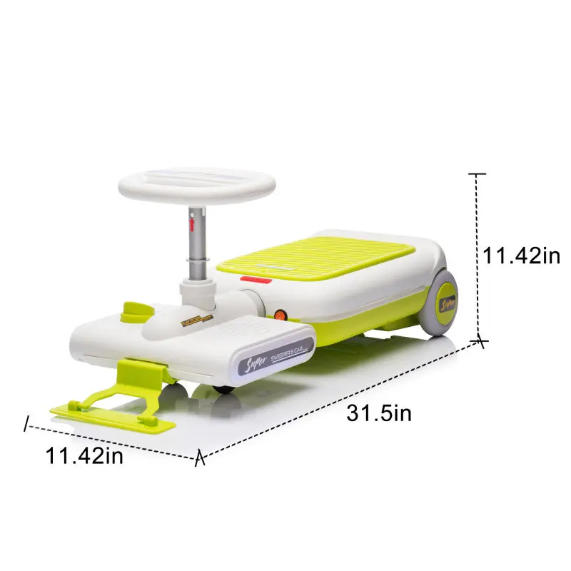 12V Cleaning Go Kart For Kids 55W Motor Front With Mop Cleaning Length Can Extended By 6cm Built In Music And Lighting Functions