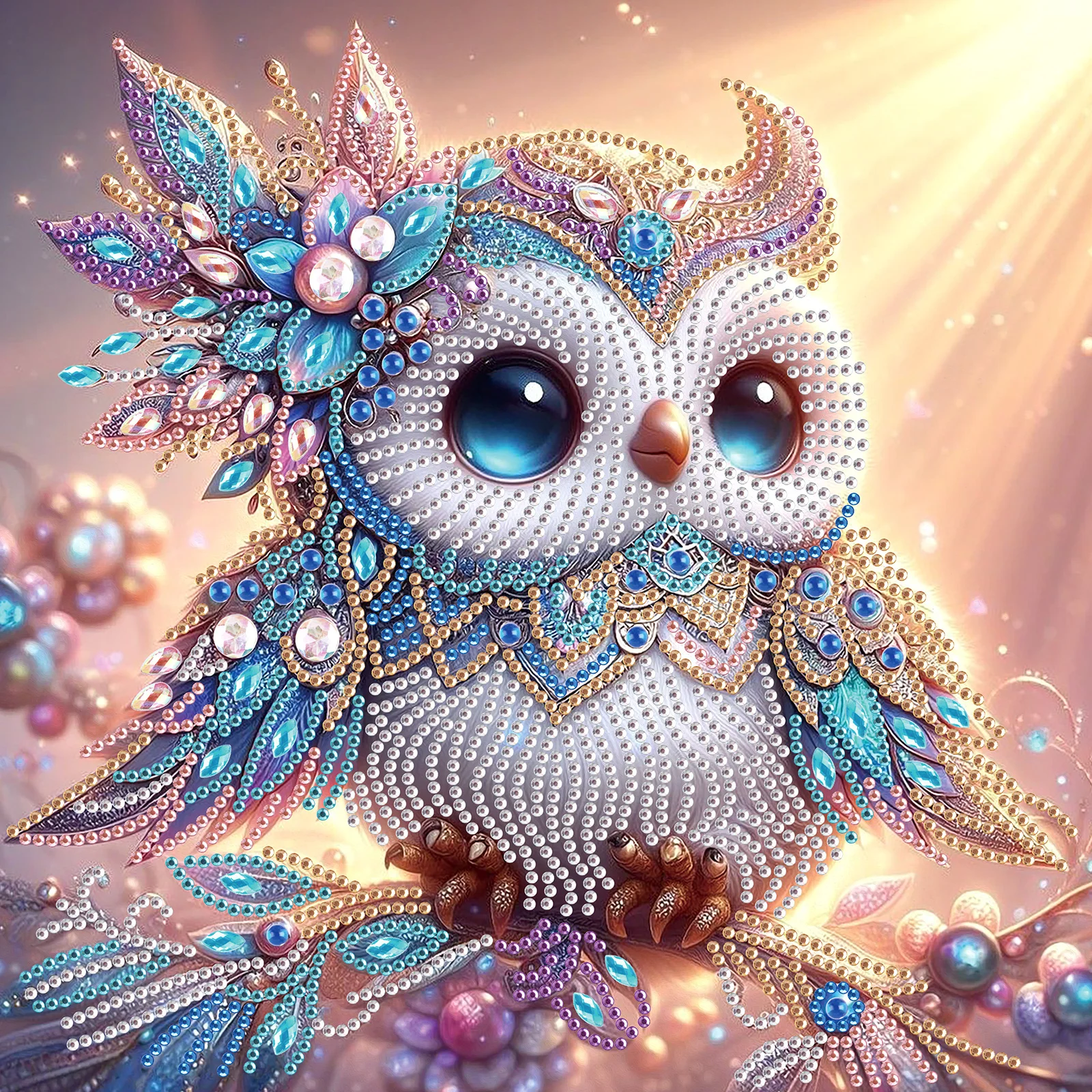 Owl Special Shape Diamond Art Painting Kit for Adult Beginner,Crystal Diamond Special Shape Kit for Home Wall Decoration Gift