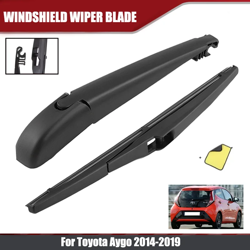 

Rear Windshield Wiper Arm Blade Set For Toyota Aygo 2014 2015 2016 2017 2019 Rear Front Windscreen Rubber Wiper Arm With Blade