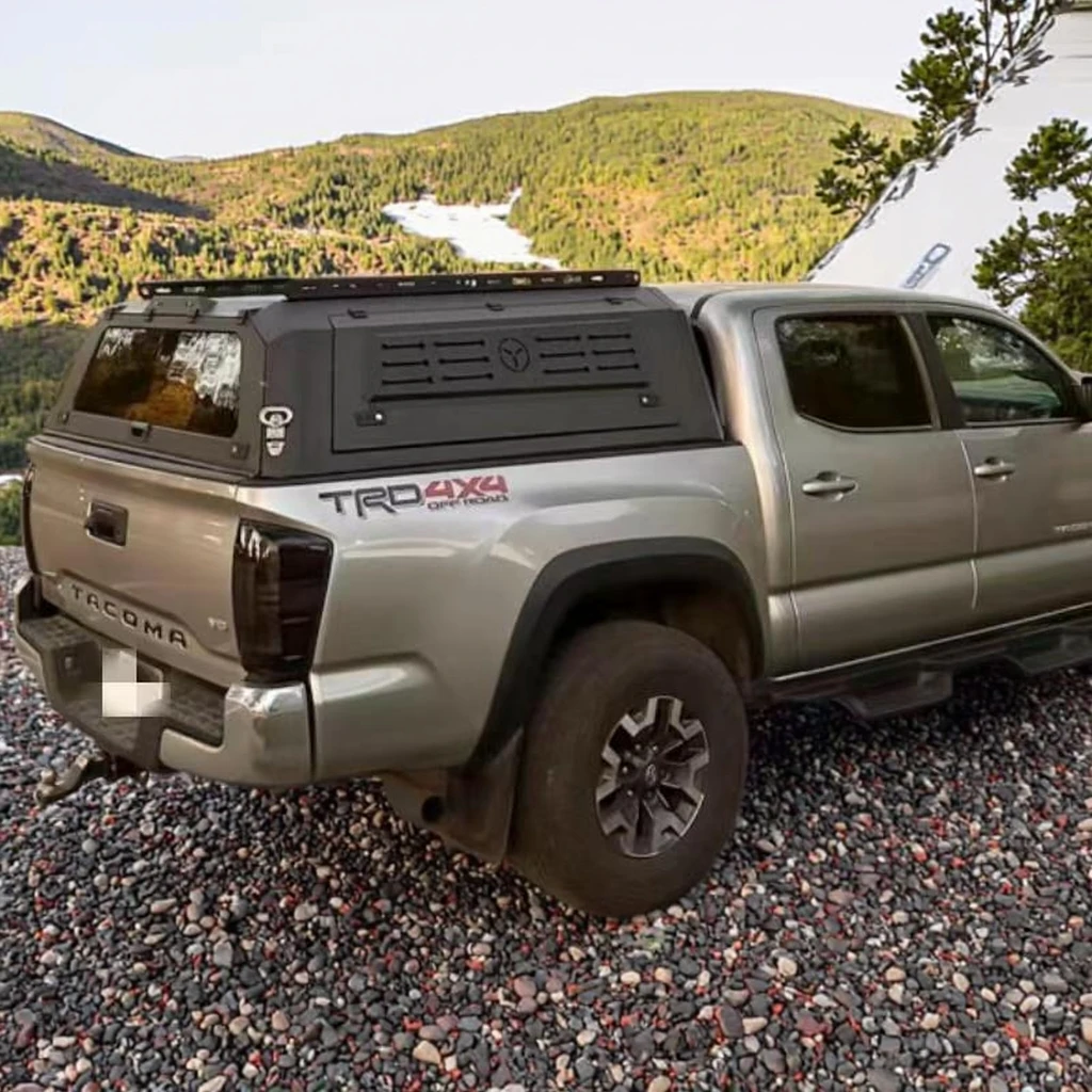 

High Quality Aluminum Alloy Tonneau Cover Waterproof Truck Roof Canopy Foldable Off-Road Pickup Hardtop for 2024 for Tacoma