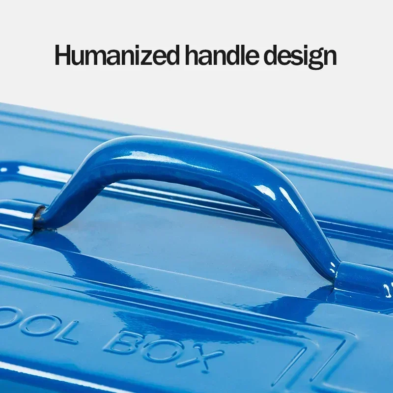 Multifunctional Hardware Toolbox Industrial-grade Storage Box Empty Box Thickened Metal Auto Repair Tin Car Box New Household