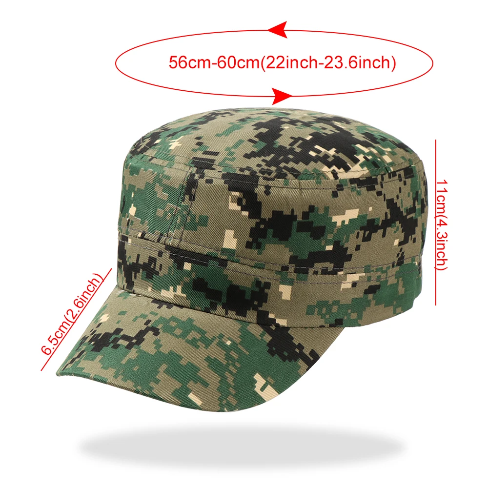 Adjustable Military Hat Men Women Army Cap Fishing Headwear Baseball Cap Casual Flat Top Caps Outdoor Breathable Hat