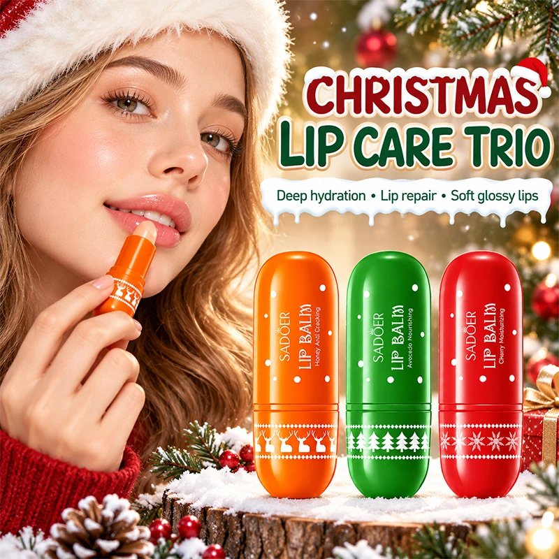 Lip Balm Long Lasting Hydration Nourishing Lip Cream Anti-Crack Anti-Freeze Profession Cold Weather Skincare for  Christmas Gift