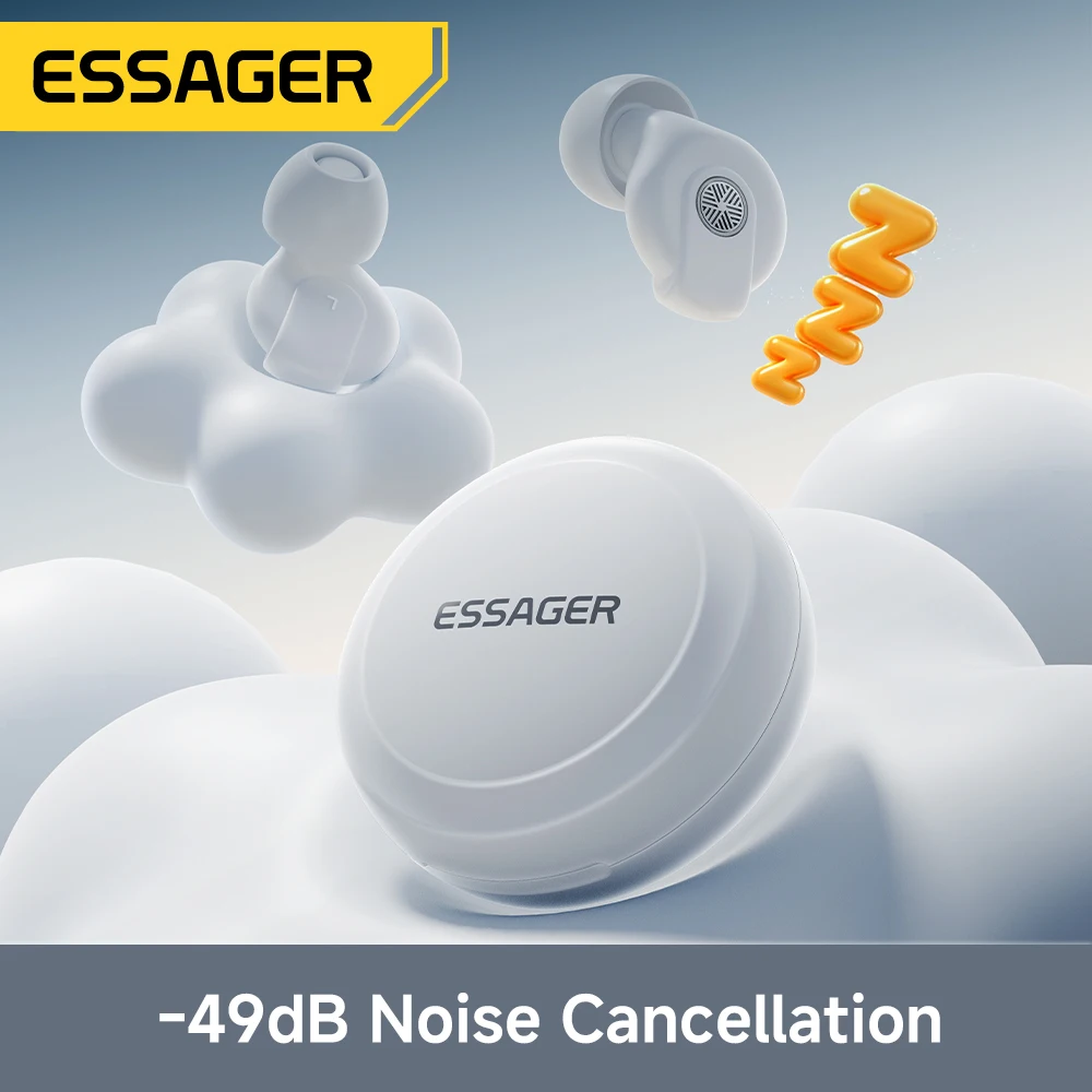 Essager Silicone Ear Plugs Sleep Noise Cancelling Reusable Hearing Protection Earplugs with Storage Case for Travel Sleeping