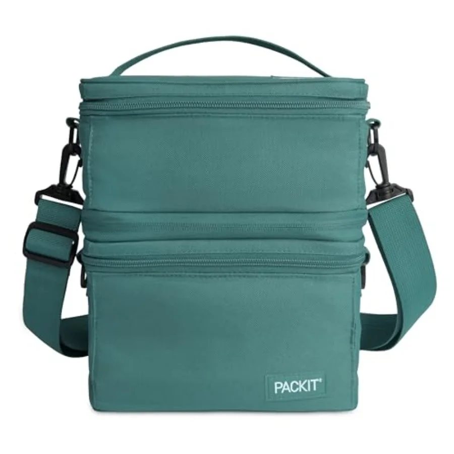 

MOD 3-IN-1 Lunch Box Triple Function System Insulated and Freezable with EcoFreeze Technology Removable Crossbody Strap Top Han