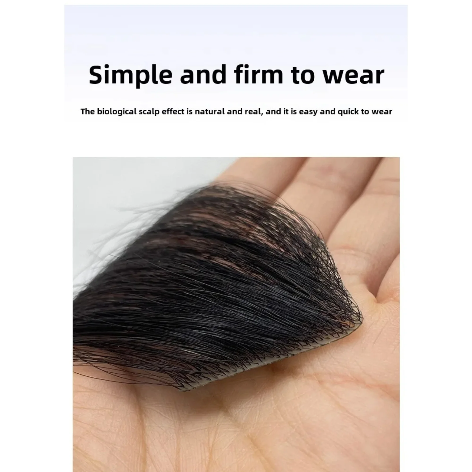 OCK 1 paar Menselijk Haar Vervanging Patch voor Mannen 15 cm Haarlijn Verlies Rechte Tape in Vervanging Toupetje