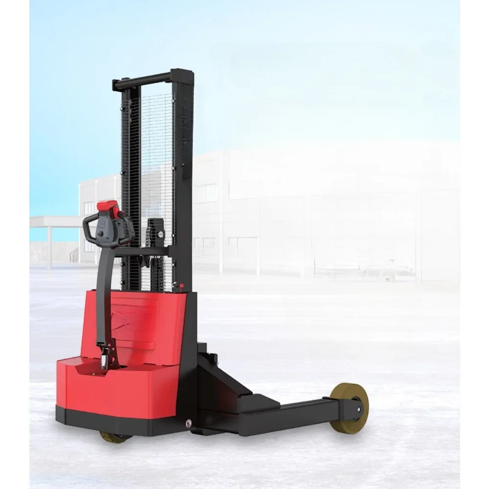 Electric stacker pedestrian loading and unloading forklift