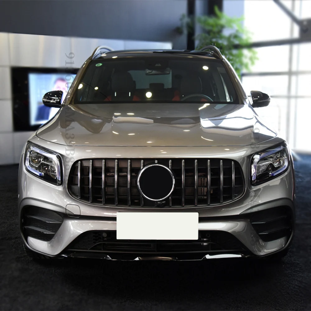 Hood Mesh Front Bumper Grille Racing Grill For Mercedes Benz GLB X247 W247 2019-2022 220 250 AMG Line GT Diamond Style Tuning