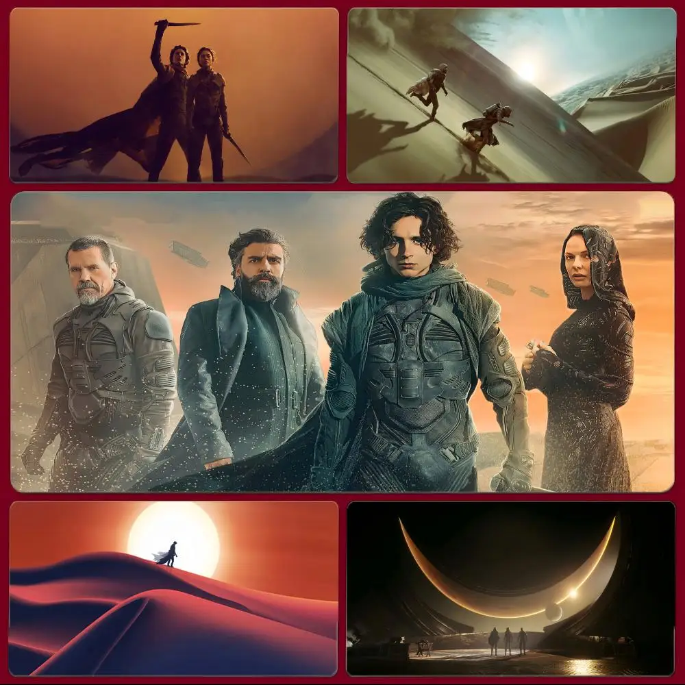 Alfombrilla de ratón Dune, alfombrilla de ratón grande para juegos con bordes cosidos, alfombrilla de escritorio gruesa para PC