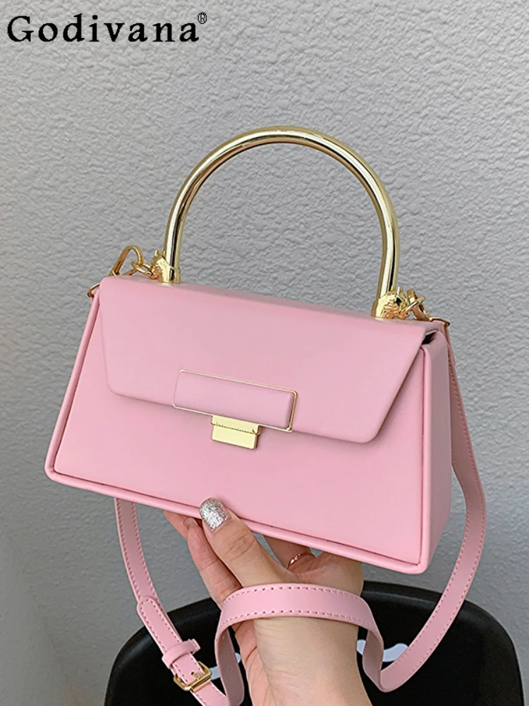 

Korean Style Fashion All-Match Women's Shoulder Bags Spring Autumn Leisure Solid Color Box Bag Small Square Bag Messenger Bags