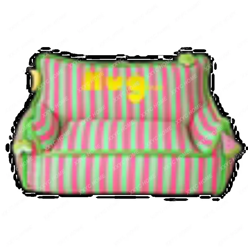 Striped Double Lazy Sofa Living Room Bedroom Rest and Sleeping