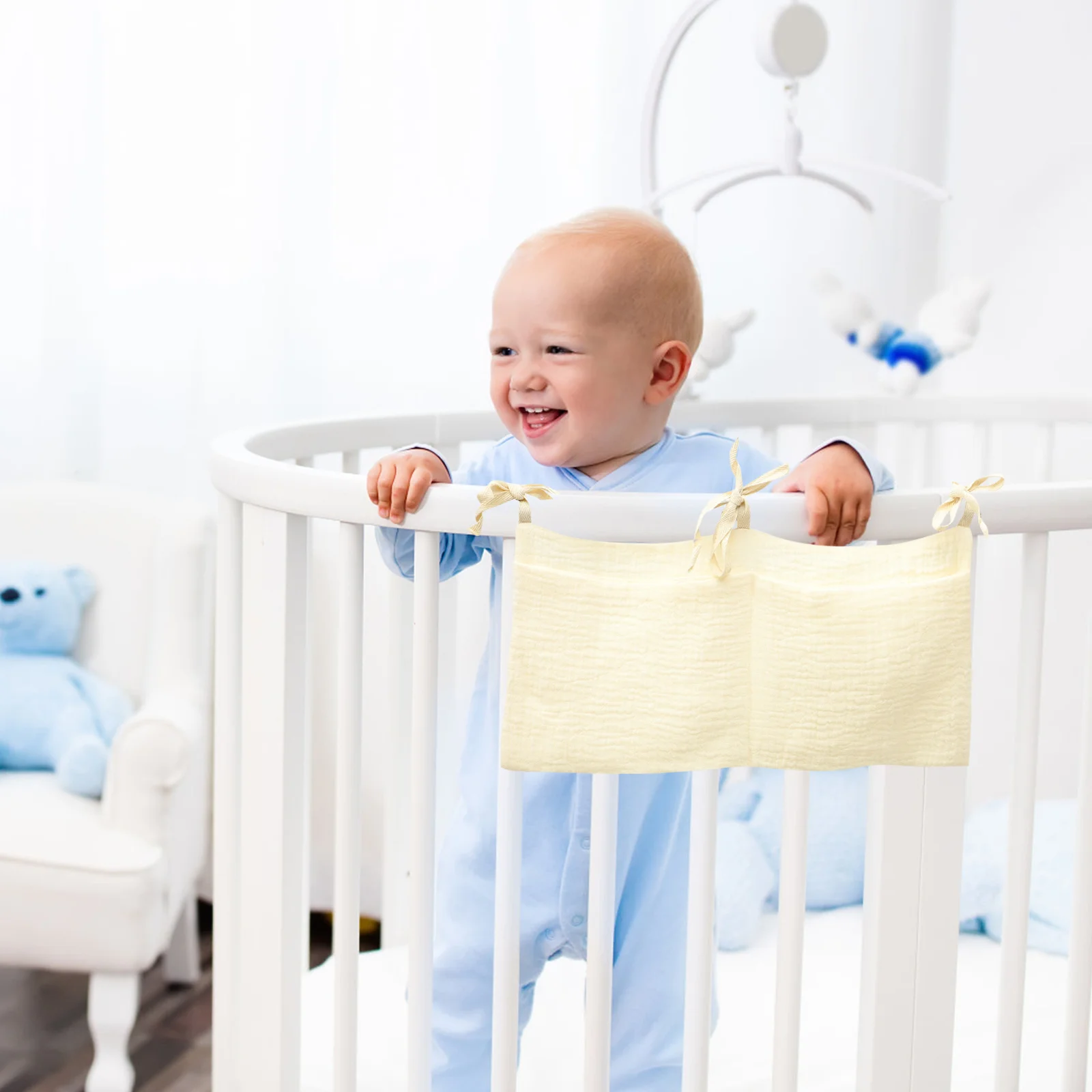 Babybedje Hangende Luier Organizer Tas Katoenen Opbergtas voor Kinderwagen Reizen Outdoor Gemak Luier Organizer