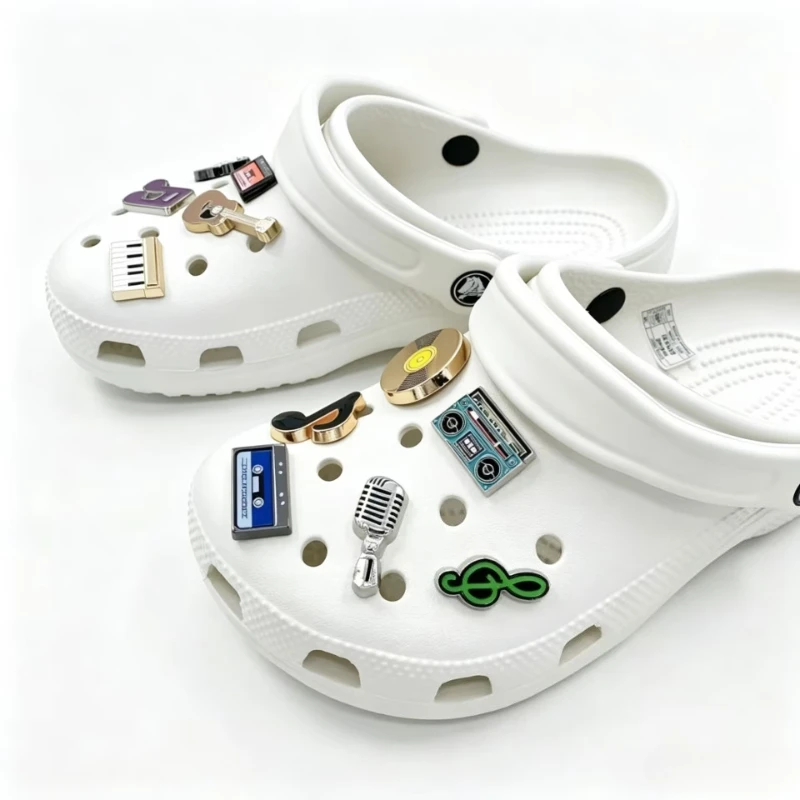 3D Musical Instrument Set Shoe Charms Accessories Piano Violin DIY Clogs Slide Sandals Garden Shoe Decoration Buckles Pins Gifts - view 6