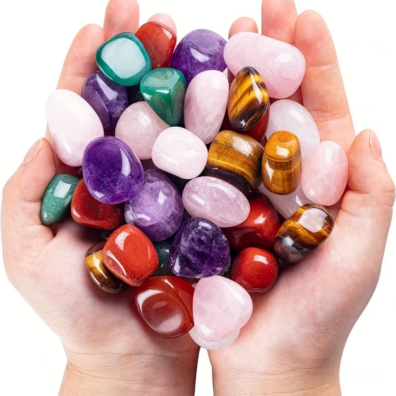 100g/Bag Natural Tumbled Stones And Mix Color Crystals Bulk - Assorted Tumbled Polished Stones Rocks Gemstones For Home