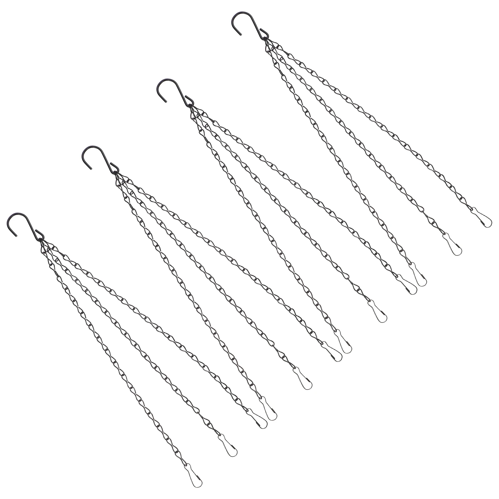 

4pcs Gardening Chain Flower Pot Hangers Bird Cage Hanging Pots Chains Iron WeatherResistance LoadBearing Adjustable Height Craft