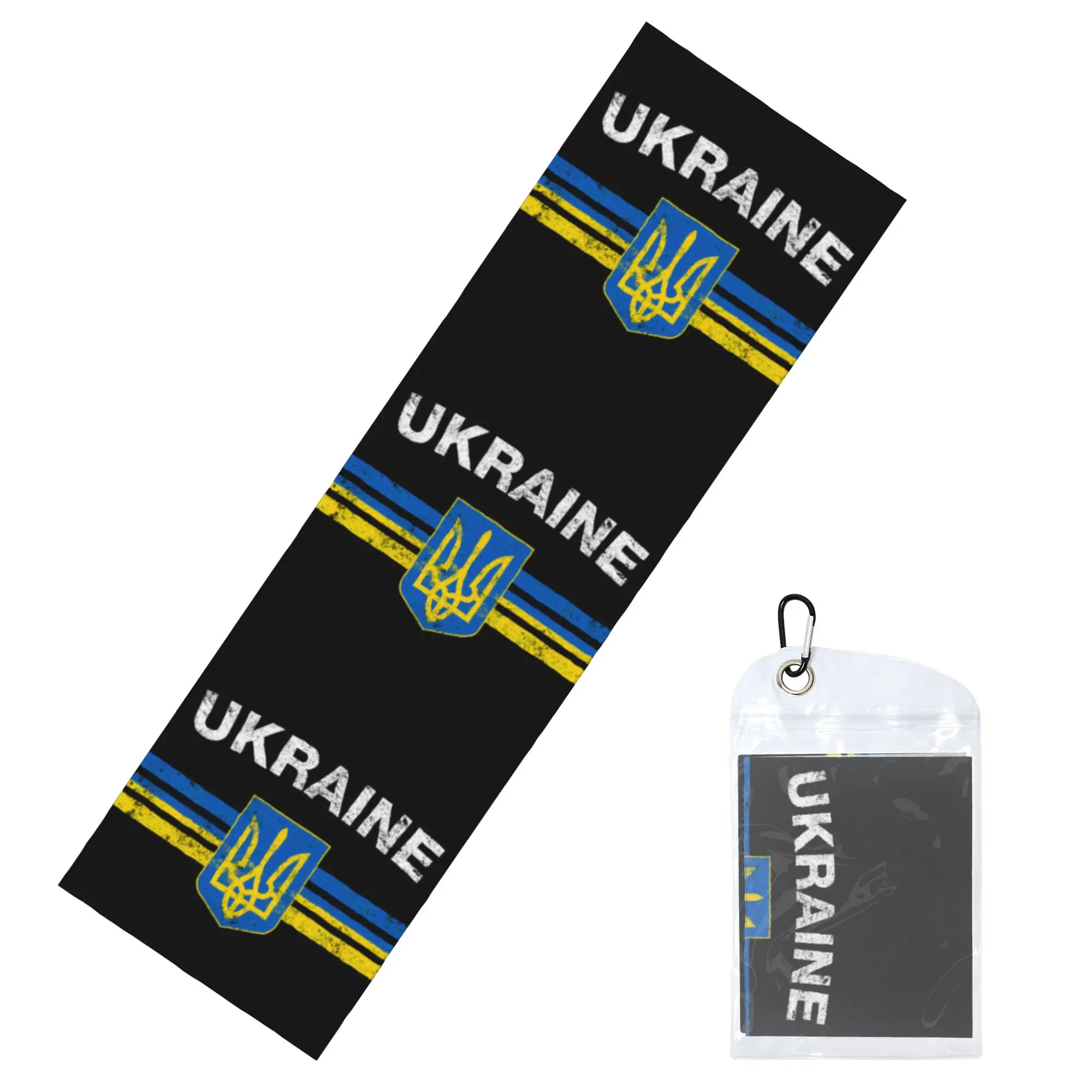 Coat of Arms Ukraine Ukrainian Flag Cold Exercise Towel  Yoga And Fitness Running Activities Travelling Swimming Camping Towels