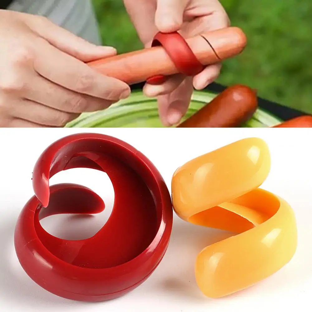 Hot Dog Slicer Barbecue Sausage Cutter Barbecue Tools Camping Innovation Kitchen Utensils Silicone Hot Dog Sausage Mold