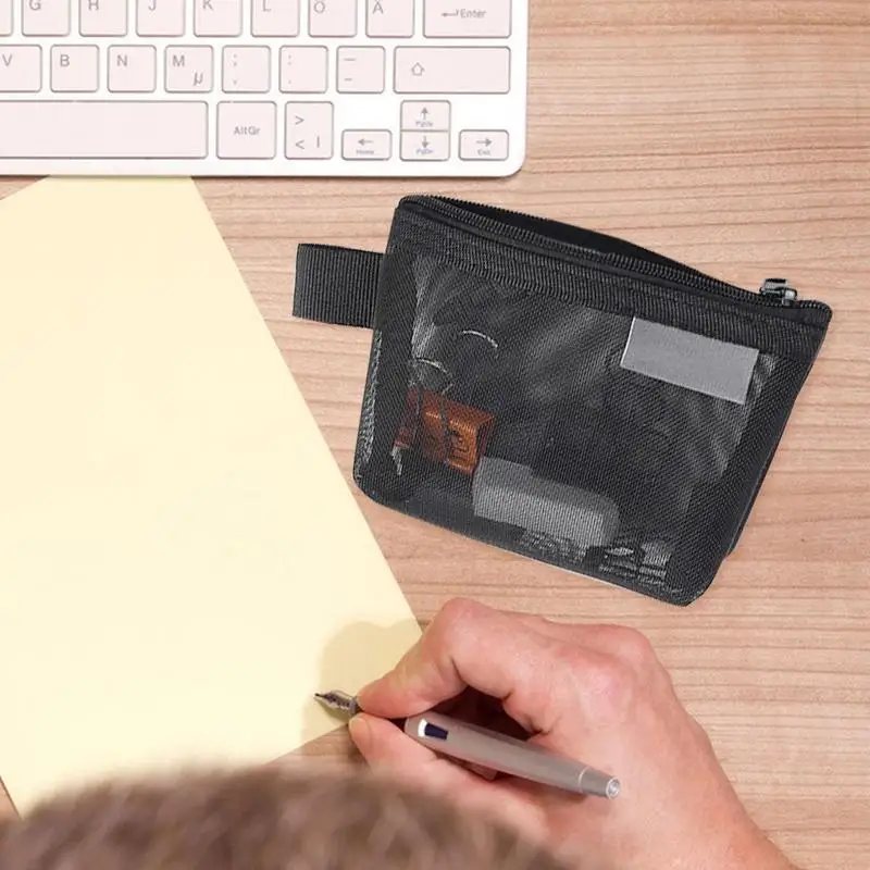 Coin Pouch Three-Dimensional Triangular Change Purse Mini Nylon Credit Bags Card Bag For Shopping Outgoing Office