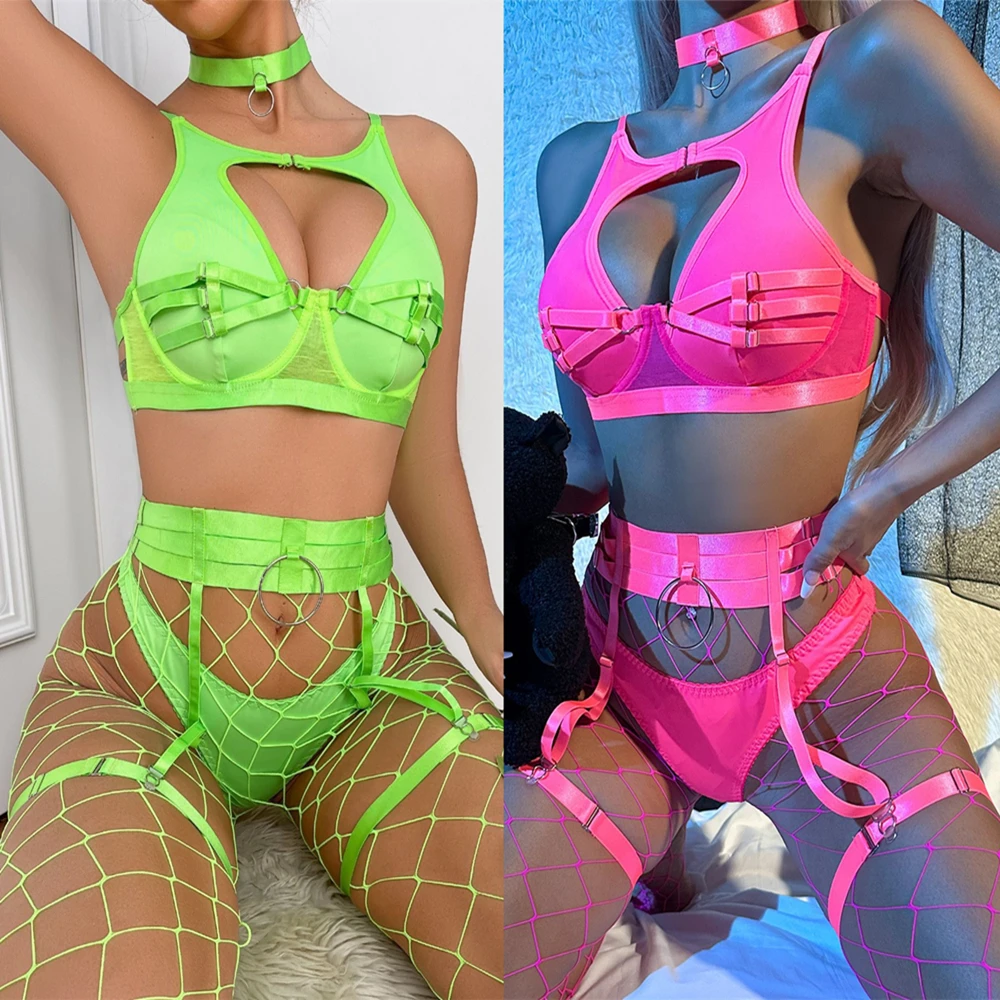 Sexy GOGO Show Fashion Dance Hollow Perspective Splicing Fishnet Split Costumes Women Female Uniform Nightclub DS Costume