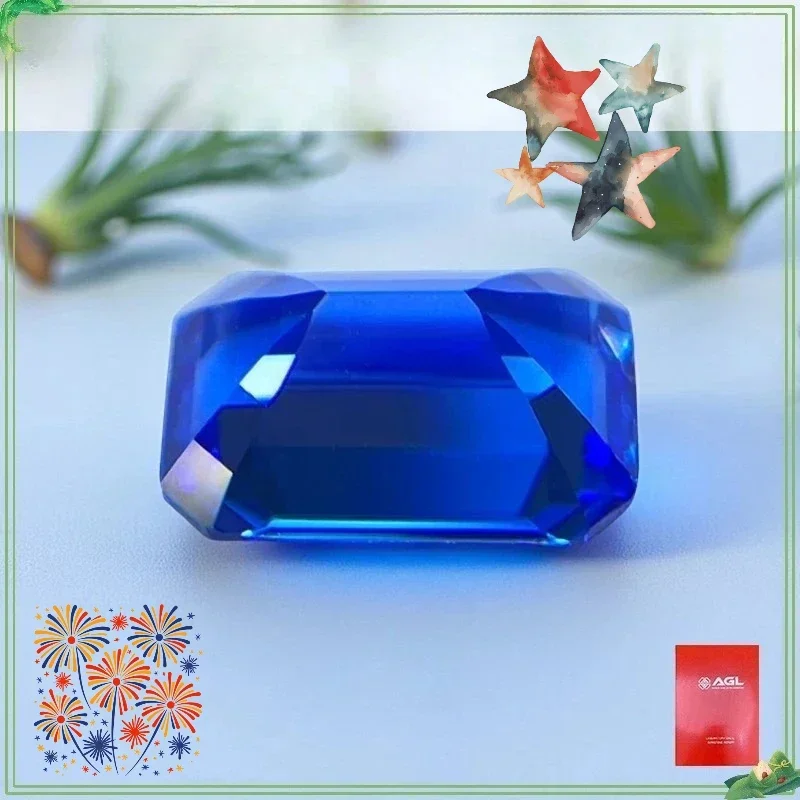 TOPEmeralds Cut Lab Grown Cobalt Spinel VVS1 Loose Gemstone For DIY Charms Jewelry  Making